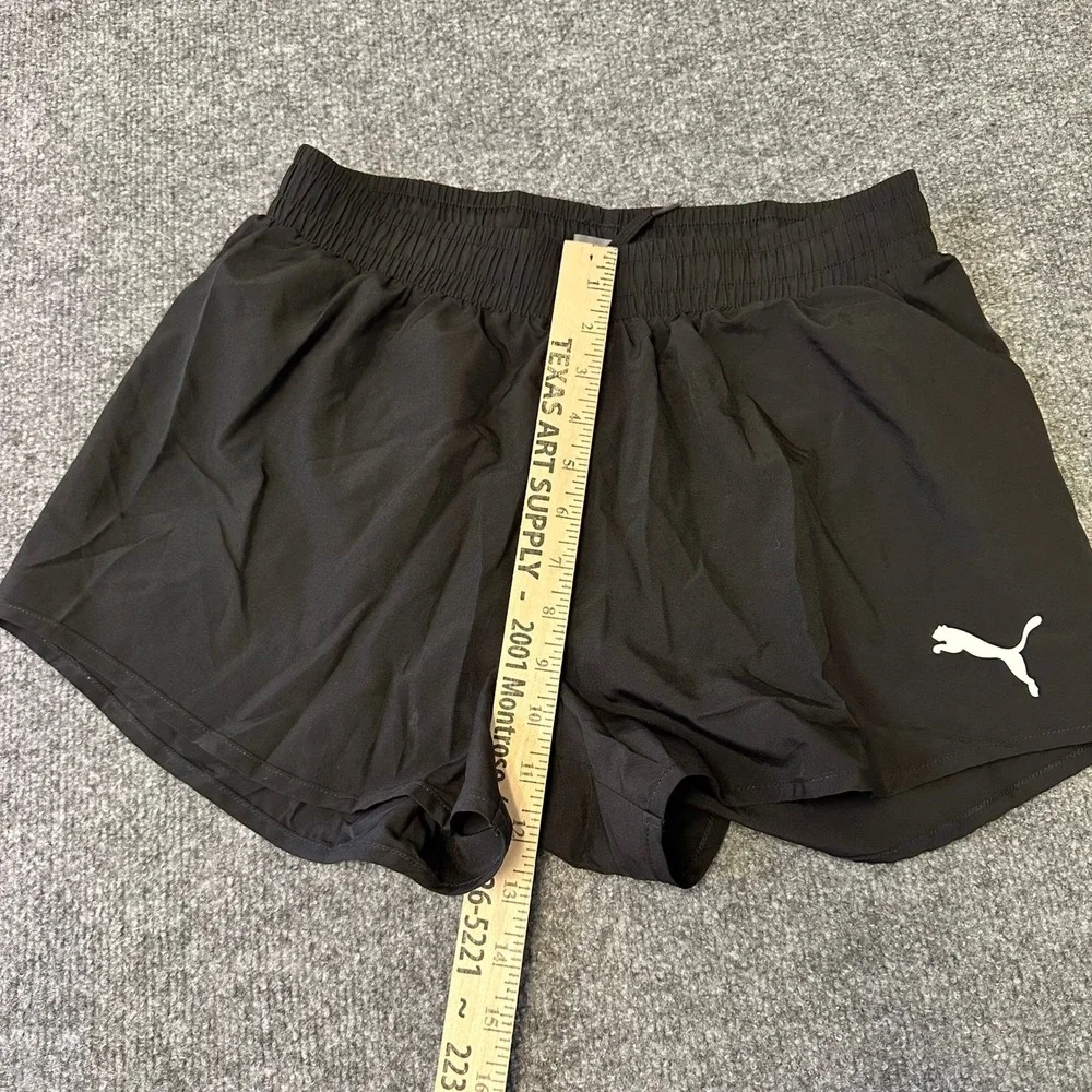 Puma Shorts Womens Size S Black Athletic Running Lightweight Elastic